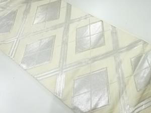 アンティーク　菱模様織出し袋帯（材料）